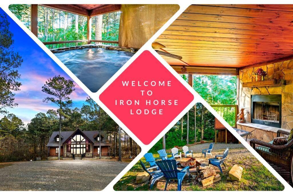 Iron Horse Lodge Sleeps 18, Games, Fire Pit, Hot Tub, Ev, More Broken Bow Extérieur photo